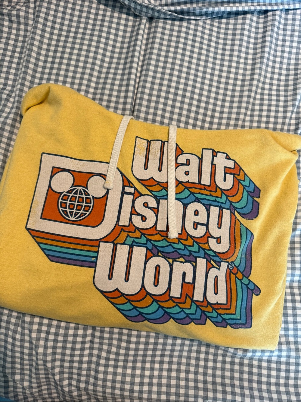 Disney Yellow Graphic Hoodie Sweatshirt